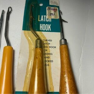 Latch Hook Tool Set with Wooden and Orange Handles
